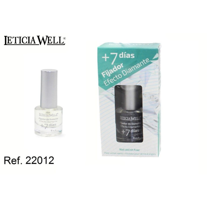 LOT DE 12 FIJADOR DE ESMALTE DE UÑAS EFECTO DIAMANTE +7 DIAS (0.65 /UN.) - LETICIA WELL -  idc institute en gros