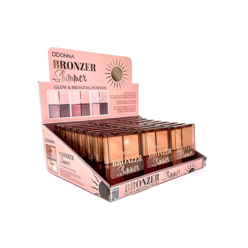 PACK DE 24 GLOW&BRONZING POWDER SHIMMER (0.95€ / UN.) - D'DONNA -  idc institute en gros