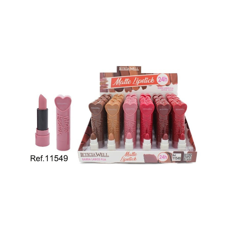 PACK DE 24 LIPSTICK MATTE 24H. (0.75€ / UN.) - LETICIA WELL -  idc institute en gros