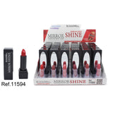 PACK DE 24 LIPSTICK SHINE MIRROR (0.79€ / UN.) - LETICIA WELL -  idc institute en gros