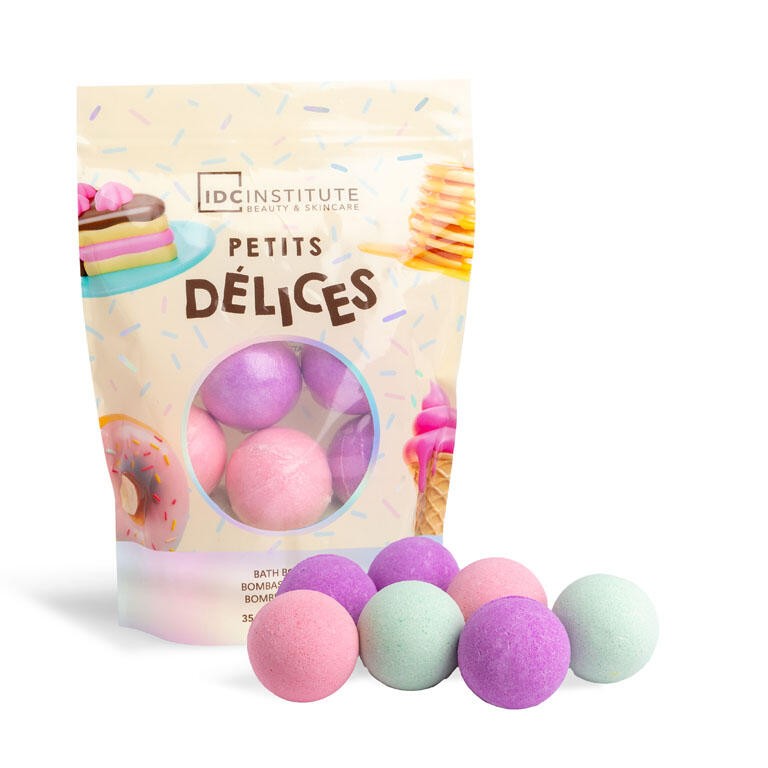 LOT DE 5 BOMBES DE BAIN PETITS DÉLICES 5 x 35GR  - IDC INSTITUTE -  idc institute en gros