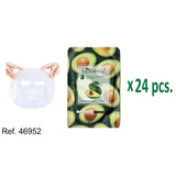 PACK DE 24 MASQUE VISAGE AVOCAT 25ML. (0.58 € L'/ UN.) - LETICIA WELL
