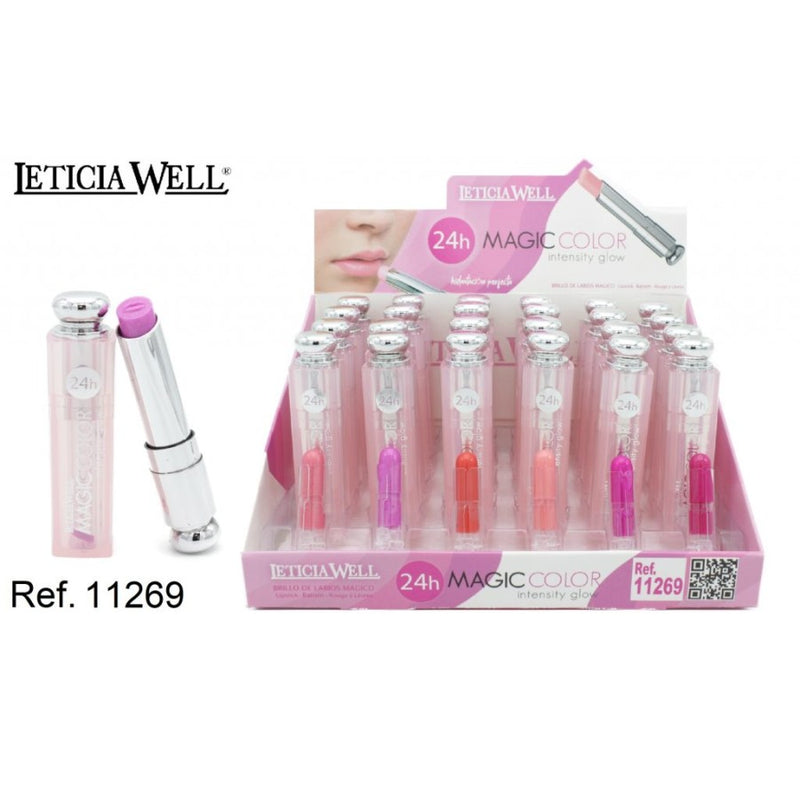 PACK DE 24 ROUGE À LÈVRES MAGIC COLOR 24H. (0,75€ / UN.) - LETICIA WELL -  idc institute en gros