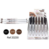 PACK DE 24 SOURCILS CRAYON AVEC BROSSE 3 COULEURS (0.79€ / UN.) - LETICIA WELL