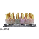 PACK DE 24 VERNIS À ONGLES EFFET GEL 6 COULEURS (€ 0.59 / UN.) - LETICIA WELL