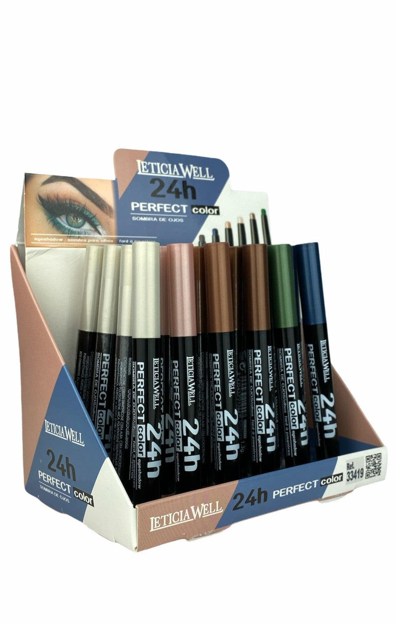 PACK DE 24 OMBRES À PAUPIÈRES " Perfect Color " - LETICIA WELL - idc institute en gros