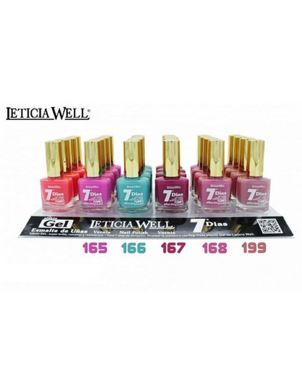 Présentoir de 24 Vernis à Ongles MATTE EFFET GEL 6 Couleurs 23117 marque LETICIA WELL - idc institute en gros